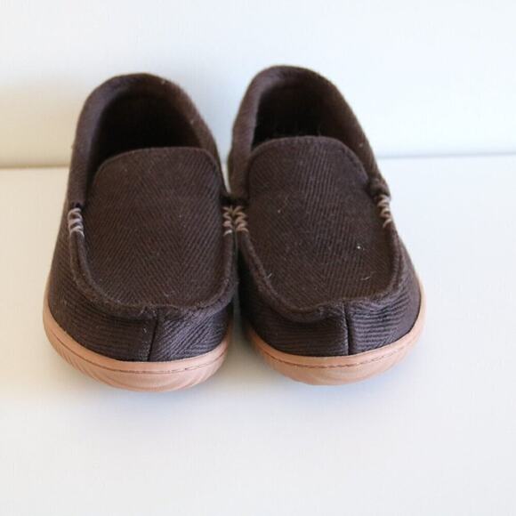 Dearfoams Mens Brown Corduroy Slippers Size 7-8 US NWOT - Picture 2 of 5